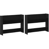 vidaXL Cabinets à chaussures muraux Autre Chêne noir Bois d'ingénierie
