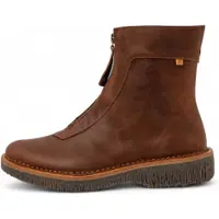 El naturalista pour femme. 255813560005_012 Bottines en cuir marron N5581 (37), Plat, Fermeture éclair, Casuel