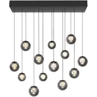 Paul Neuhaus Lampe suspendue à 13 lumières Pure Popup Gris mystique
