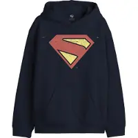 Superman Sweat-shirt à capuche DC Comics de - Logo - Vintage - S - L - pour Homme - marine - Taille M