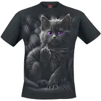 Spiral T-Shirt Manches courtes Gothic de - Cattitude - S - 4XL - pour Unisexe - noir - Taille L