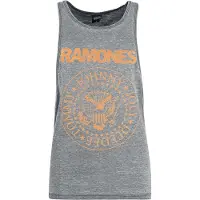 Ramones Top de - Monocolour Crest - XS - M - pour Femme - gris sombre chiné - Taille M