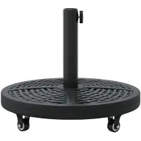 vidaXL Pied de parasol Art déco noir Ø 45 x 39,5 cm Fer