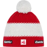 Spalding Unisexe, Bonnet, Star Pompon Ski Austria, Rouge, Multicolore, (Taille unique)