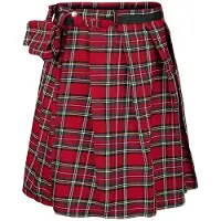 Banned Jupe mi-longue Gothic de - Kilt Fear Is Over - S - 3XL-4XL - pour Homme - rouge - Taille S
