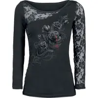 Spiral T-shirt manches longues Gothic de - Fatal Attraction - S - XXL - pour Femme - noir - Taille XXL