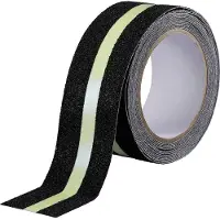 Toolcraft TO-10187130 Anti-Rutschband Schwarz, Grün (L x B) 10 m x 55 mm 1 St. (55 mm)