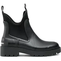 Calvin Klein Bottes en caoutchouc noir / blanc