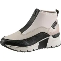 Rieker Bottines 'N6352' crème / beige clair / noir