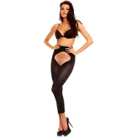 Glamory Collant 'Breeze 60 Ouvert Microfaser Fußlose Strumpfhose' noir