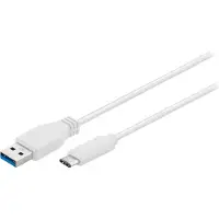 Goobay USB 3.0 câble de raccordement [1x USB 3.0 prise mâle A - 1x USB-C? Stecker] 0.50 m blanc ore Steckkon