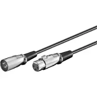 Goobay - Rallonge de câble vidéo - XLR3 mâle pour XLR3 femelle - 2 m - noir
