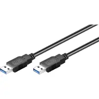 Goobay Câble USB A vers USB A - 3 mètres - Noir -