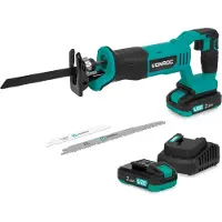 Vonroc Scie à guichet sans fil 20V | 3 lames de scie incluses - 2 batteries 2.0Ah et chargeur inclus
