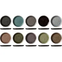 COSY&TRENDY 10x Streetfood festival plate, set of 10 assort. Ø 13 cm, Assiettes, Multicolore