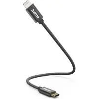 Hama Câble de chargement USB-C vers Lightning 0,2 m noir