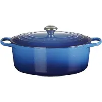 Le Creuset Cocotte ovale Fonte émaillée azur 29 cm 4,7 l