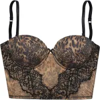 LASCANA Corsage marron / brocart / noir