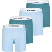 Happy Shorts Boxers ' Jersey Long ' turquoise / bleu clair