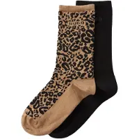 HUGO Chaussettes beige foncé / noir