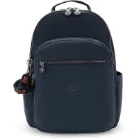Kipling Seoul College Extra Backpack Bleu