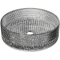 Riho Glamour Vasque à poser - 35.5x35.5x11cm - verre - Smoke (gris) W047001114