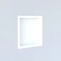FortiFura Galeria Niche de salle de bains 30x30x10cm inox avec bride d'installation Blanc sw641729