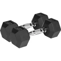 Rebel Haltères hexagonales en fonte revêtues de caoutchouc HEX 2x4kg , ensemble hexagonal 8kg SOLID