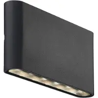 Nordlux Applique murale design épurée Kinver noir 17,5 cm