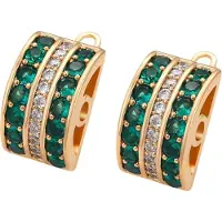Gaya Boucles d'oreilles or rose / vert / blanc