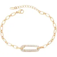 Faina Bracelet or rose / transparent