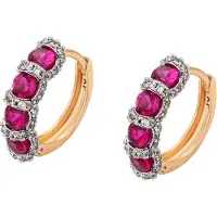 Gaya Boucles d'oreilles or rose / violet