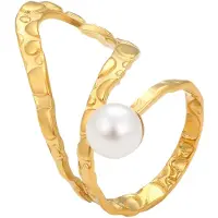 Faina Bague or / blanc perle