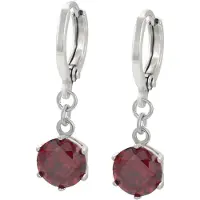 NAEMI Boucles d'oreilles rouge / argent