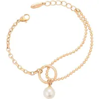Faina Bracelet or rose / blanc perle