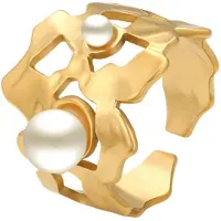 NAEMI Bague or / blanc perle