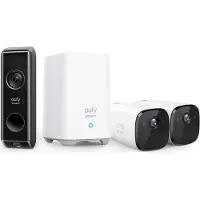 Eufy Euphy 4-in-1 Euphycam 2 pro avec Homebase 2 et double sonnette - Nightvist - 2K security - lo, Caméra réseau, Noir