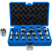 Bgs Jeu de douilles à entraînement hexagonal Carré intérieur 12,5 mm (1/2") SW 8 - 32 mm 19pcs - 9131