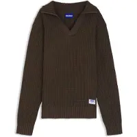 HUGO Pull Oversize à la structure gaufrée et col Johnny