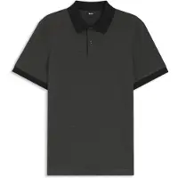 BOSS Polo en coton à la structure originale