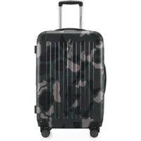 Hauptstadtkoffer Spree - Valise à roulettes 65 cm avec extension, valise rigide, valise enregistrée 20 kg 4 roulettes, valise rigide TSA, 74 L, camouflage