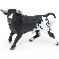Papo Farm Life Taureau espagnol noir et blanc 51184