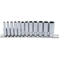 Bgs 2757 Jeu de douilles 6,3 (1/4), 12 pans, profond en POUCE, 12 pcs.