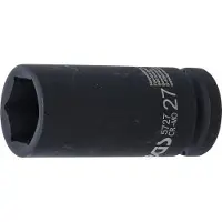 Bgs Douille à choc, six pans, longue 20 mm (3/4") 27 mm (27 mm)