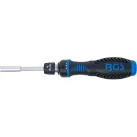 Bgs Manche rotatif à cliquet pour embouts réversible Sortie six pans creux 6,3 mm (1/4") - 9150