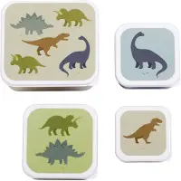 A Little Lovely Company Kit de Boîtes à Repas - 4 pièces - Dinos - - UneTaille - Boîte à Repas