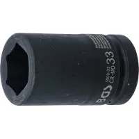 Bgs Douille à choc, six pans, longue 25 mm (1") 33 mm (33 mm)