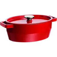 Pyrex Slow Cook Cocotte ovale, avec couvercle, longueur 290 mm, rouge