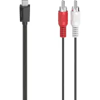 Hama Câble audio - - USB-C vers RCA mâle - 1,50 m - Stéréo - Blindage renforcé
