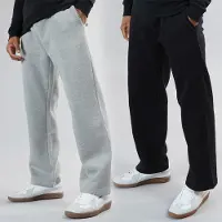 Brave Soul Pantalon de jogging Homme Zeus Pacquet Double ourlet ouvert Noir/Gris